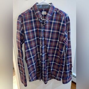 J. Crew Blue and Red Checkered Button-Down Shirt